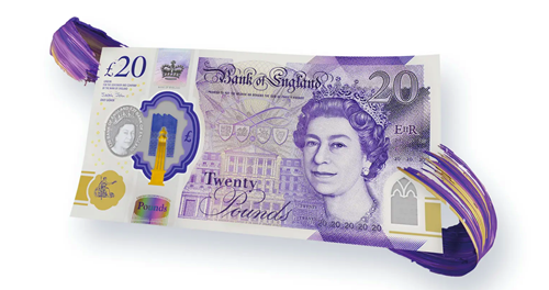 Bank of England £20 polymer visual